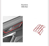 Alcantara Car Door Pull Handle Panel Stickers for Audi A6 A7