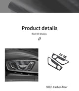 Car Seat Control Button Panel Trim Stickers Anti Scratch Carbon Fiber Interior Accessory For Audi C8 A6 A7 S6 S7 A6L (2019-2025)