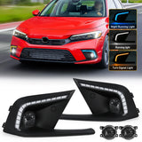 Fog Lights DRL Bumper Cover for Honda Civic 2021-2024 LED Ambient Light MAGIC COLORM
