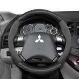Carbon Suede Steering Wheel Cover for Mitsubishi Car Interior Accessory Hocasen