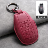 Car Key Cover For Bentley Bentayga 2017-2021 2AHMV-YK1 Leather Car Key Case Cover For Bentley