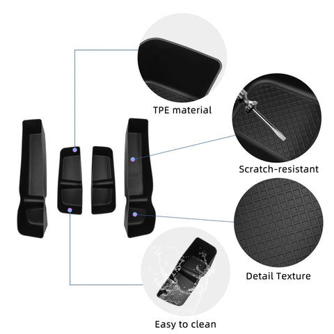 Geely Galaxy E5 2024-2026 Door Side Storage Box TPE Front Rear Door Side Inner Organiz Tidying Car Interior 4PCS Car Interior