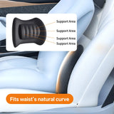 Ergonomic Car Neck Headrest & Lumbar Support Pillow Set, Adjustable Memory Foam Car Interior Accessory OEM