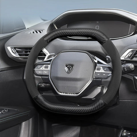 Suede Carbon Cover for Peugeot 208 3008 Car Interior Accessory Hocasen