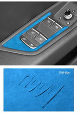 For Audi A4L A4 S4 A5 S5 RS4 RS5 Q5L SQ5 Q5 Q7 Made of Alcantara Car Window Switch Panel Trim Sticker Auto Interior Accessories