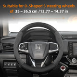 Suede Carbon Fiber Steering Wheel Cover for Honda