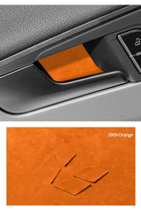 For Audi A4L A4 S4 A5 S5 Made of Alcantara Door Handle Bowl Trim Protective Sticker Anti-Scratch Car Interior Tuning Accessory