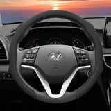 Perforated Leather Steering Wheel Cover for Hyundai Tucson