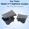 For Tesla Model 3 Y Highland Juniper Rear Trunk Side Storage Box Organizer TPE Car Rear Cargo Side Storage Bin Bucket
