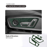 For Audi C8 A6 A7 S6 S7 (2019-2025) Made of Alcantara Seat Adjustment Buttons Panel Trim Sticker Car Interior Tuning Accessory