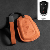 Suede Car Key Case Cover For Cadillac