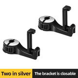 2-in-1 Hidden Headrest Phone Holder and Car Hook