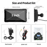 5 Inch CarPlay Monitor for Harley Yamaha Kawasaki