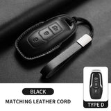 Leather car key case cover for 5 Ford models