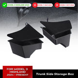 Rear Trunk Left Side Storage Box with Cover for Tesla Model 3 Highland 2024 Storage Box TEKSY