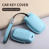 Leather Car Remote Key Case Cover Shell for KIA Models Car Key Cover NONE (OEM)