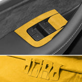 Made of Alcantara For Tesla Model 3（2019-2023）/ Y (2019-) Windows Control Panel Trim Cover Sticker Car Interior Accessories C