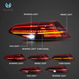 LED Tail Lights Sequential Signal for VW Golf 13-21
