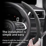 Perodua Suede Buckle Steering Wheel Cover Brown Car Interior Accessory Hocasen