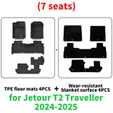 Custom TPE All-Weather Floor Liners for Jetour T2 2024–2025