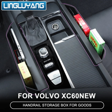 Armrest Storage Box ABS for Volvo XC60 S60 V60 Car Interior Accessory LINGLUYANG