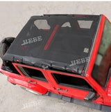 Mesh Roof Sunshade for Jeep Wrangler JK 4-Door 2007-2017