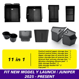 Trunk Organizer for Tesla New Model Y Juniper Launch Refresh 2025 Rear Trunk Storage Bins Side Box Organiser TPE Accessories
