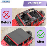 Soft Nylon Roof Sunshade for Jeep Wrangler JK 2007-2017 Car Interior Accessory HEBE