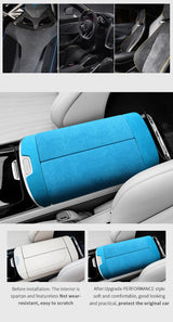For Mercedes W223 S-Class Maybach Seat Armrest Box Cover Trim Sticker Interior Performance Tuning Accessories Made of Alcanta