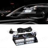 8-LED Windshield Strobe Warning Light Bar