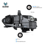 Black LED Projector Headlights for Chevy Camaro 2019 Headlight Assembly VLAND