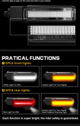 DRL Projection LED Turn Signals For BMW Motorcycle Car Interior Accessory ANGLELITE