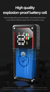 8250A Peak 12V Vehicle Emergency Power Supply, Explosion-Proof Battery Cell, USB Output & LED Flashlight, Ideal for 8.0L Petr