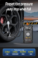 8000A Portable Car Jump Starter & 200PSI Fast Inflator, Auto-Shutoff, Digital Readout & Multi-Mode Light for Winter & Roadsid