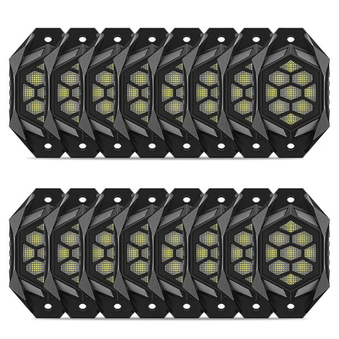 RGB LED Rock Lights For Truck ATV UTV Jeep Off-Road Boat APP Remote Control Car Underglow Neon Lighting Wheel Well Light 12v