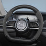 Suede Carbon Fiber Steering Wheel Cover for Mazda
