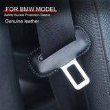 Leather Seat Belt Buckle Cover for BMW Series Car Interior Accessory LINGLUYANG