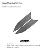 For BMW 2er Two-Door G42 3er i3 G20 G28 4er i4 G23 Center Console Side Trim Sticker Car Interior Accessories Made of Alcantara