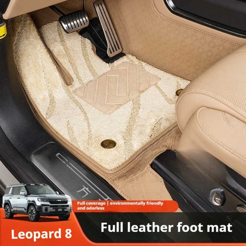 For Leopard 8 BYD Formula Leopard 8 Car Full Carpet Floor Mats Double Layer Waterproof Soft Fleece Foot Mat Interior Car Inte