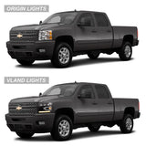 LED Matrix Projector Headlights for Silverado 07-13 Car Interior Accessory Vland