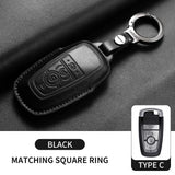 Leather car key case cover for 5 Ford models