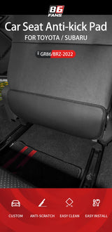 Seat Back Anti-Kick Cover for Toyota GR86 GT86 BRZ Car Interior Accessory GMUNI