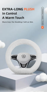 Warm Plush Steering Wheel Cover for Volkswagen Models Car Interior Accessory Hocasen