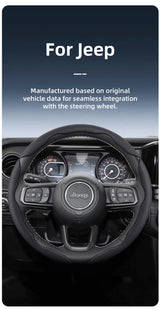 Steering Wheel Cover Leather Breathable for Jeep Wrangler Car Interior Accessory Hocasen
