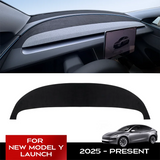 for Tesla New Model Y Juniper 2025 Dashboard Cover Launch 2025+ Suede Dash Mat Anti-Glare and Sun Protection Dashboard Cover