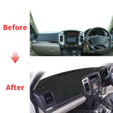 Custom Fit Dashboard Cover Mat for Mitsubishi Pajero 2006–2020 Dashboard Mat CATUSIKI
