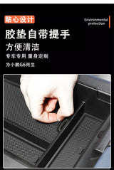 For XPeng G6 Car Wireless Charger Dust Mat Under Console Box Storage Interior Mod for 2023-2025