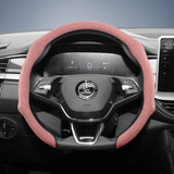 Premium Suede Steering Wheel Cover for Skoda Models