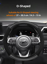 Suede Carbon Wheel Cover for Perodua Myvi Axia Car Interior Accessory Hocasen