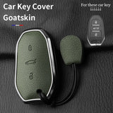 Citroen C5 X C4L C6 C3-XR AIRCROSS 308 408 508 2008 3008 4008 5008 DS 5LS 4S Metal and Leather Car Key Case Cover